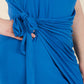Plus Size Solid Wrap Front Tie Side Short Sleeve Mini Dress