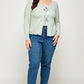 Solid Ribbed Pointelle Cardigan